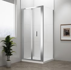 POLYSAN EASY LINE harmónikaajtó oldalfallal, 700x800mm, transzparent üveg