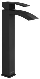 GINKO magasított mosdócsaptelep, leeresztő nélkül, matt fekete