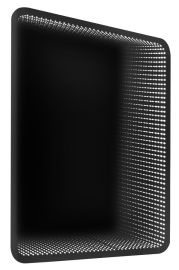 SENFINECO tükör, LED 3D efekt, 650x800mm, fekete