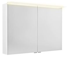 LINEX tükrösszekrény LED világítással, 100x70x15cm, fényes fehér