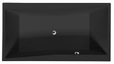 POLYSAN QUEST egyenes kád, 190x100x49cm, matt fekete