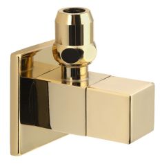 sarokszelep rozettával, 1/2'x 3/8', arany