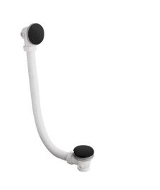 POLYSAN klik-klak kád le- és túlfolyó, 900mm, átm:72mm, matt fekete