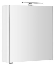 LUCIE tükrösszekrény, LED világítással, 65x70x17cm, fehér