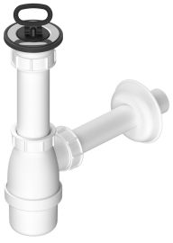 BRUCKNER mosdószifon, inox tálkával, gumi dugóval, 1'1/4, 40mm