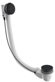 POLYSAN kád le- és túlfolyó, automata, 575mm, dugó átm:72mm, matt fekete