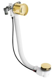 POLYSAN kád le- és túlfolyó, kádtöltővel, automata, 575mm, dugó átm:72mm, arany