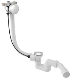 BRUCKNER Kád le- és túlfolyó, bovdenes, 550mm, átm:72mm, króm