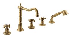 Reitano ANTEA kádperemre szerelhető csaptelep, öt részes, bronz 3886