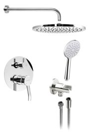 LUKA falba süllyesztett csaptelep, 2-irányú váltóval, zuhanyszettel, króm