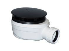Zuhanytálca szifon, 90mm, ABS, fekete