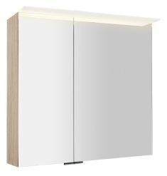 LINEX tükrösszekrény LED világítással, 80x70x15cm, bardíni szilva