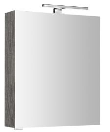 MIRRÓ tükrösszekrény LED világítással, jobbos/balos, 60x70x16cm, ezüst tölgy