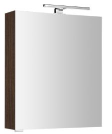 MIRRÓ tükrösszekrény LED világítással, jobbos/balos, 60x70x16cm, rusztikus fenyő