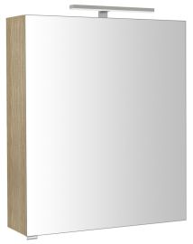RIWA tükrösszekrény LED világítással, 60x70x17cm, Bardini szilva