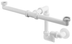 BRUCKNER dupla mosdószifon, 1"1/4, 40mm,