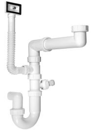 BRUCKNER helytakarékos mosogatószifon, 1"1/2, odpad 40mm