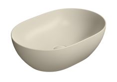 GSI PURA kerámiamosdó, pultra helyezhető, 50x35cm, matt kréta