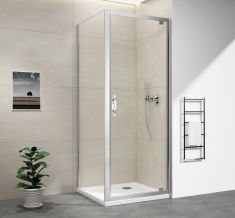 SIGMA SIMPLY szögletes zuhanykabin, nyíló ajtó+ fix oldalfal 900x800mm, balos/jobbos, transzparent üveg