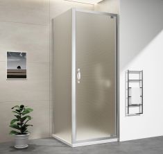 SIGMA SIMPLY szögletes zuhanykabin, nyíló ajtó+ fix oldalfal 800x750mm, balos/jobbos, Brick üveg