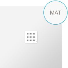 POLYSAN FLEXIA öntöttmárvány zuhanytálca, 90x90x3cm, matt fehér