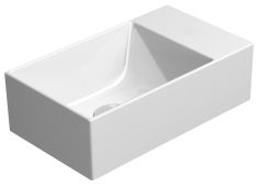 GSI KUBE X kerámiamosdó, 40x23cm, furat nélkül, matt fehér