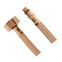 felxibilis bekötőcső, 3/8'xM10, 35cm, arany