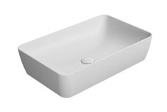 GSI SAND kerámiamosdó, pultra helyezhető, 60x14x38cm, matt fehér