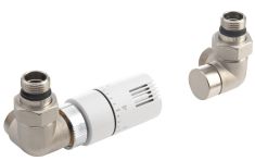 Sapho AQUALINE ECO csatlakozó készlet termosztáttal, balos, nikkel/fehér CP9911LS