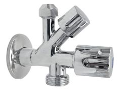 BRUCKNER kombinált szelep, 1/2"x3/4"x3/8", króm