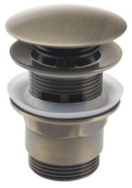 AQUALINE klik-klak mosdólefolyó, nagy dugóval, 5/4“, 25-45mm, bronz