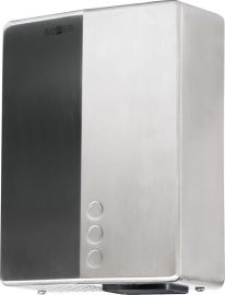 NOFER érintésmentes elektromos kézszárító, 220-240V, 2050W, 218x284x102mm, matt rozsdamentes acél