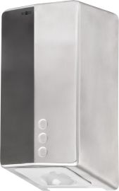 NOFER érintésmentes elektromos kézszárító, 220-240V, 800W, 164x327x151mm, lézer szenzor, matt rozsdamentes acél