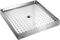 NOFER zuhanytálca, 800x115x800mm, matt rozsdamentes acél