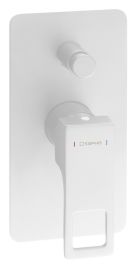 FORATA falbaépíthető csaptelep, 2 irányú, matt fehér