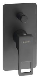 FORATA falbaépíthető csaptelep, 2 irányú, matt fekete