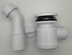 Sifon průměr otvoru 50mm, DN50, krytka litý mramor, bílá