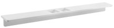 ABELINE rockstone polc, 2 furattal, 1000x12x100mm, matt fehér