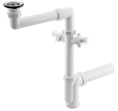 BRUCKNER helytakarékos mosogatószifon, 6/4", DN40