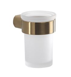 PIRENEI fogkefetartó, matt arany/tejüveg