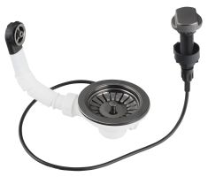 BRUCKNER mosogató lefolyó túlfolyóval, bovdenes, gunmetal