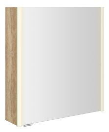 ALIX tükrösszekrény LED világítással, 66x70x17,5cm, Alabama tölgy