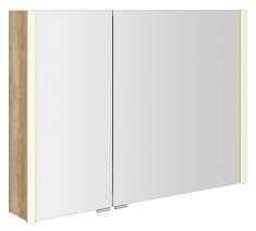 ALIX tükrösszekrény LED világítással, 96x70x17,5cm, Alabama tölgy