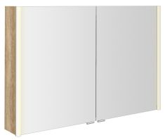 ALIX tükrösszekrény LED világítással, 106x70x17,5cm, Alabama tölgy