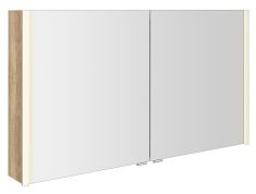 ALIX tükrösszekrény LED világítással, 126x70x17,5cm, Alabama tölgy