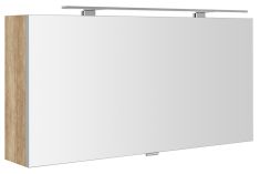 CLOE tükrösszekrény LED világítással, 100x50x18cm, Alabama tölgy