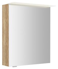 LINEX tükrösszekrény LED világítással, jobbos/balos, 60x70x15cm, Alabama tölgy