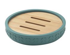 THEA Szappantartó, bambus/polyresin, zöld