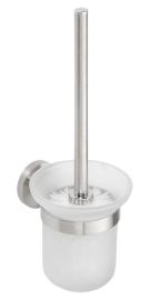 BEMETA NEO Fali WC kefetartó, üveg, fehér kefe, 115x360x130mm, inox/matt (104113015)