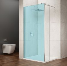 GELCO VARIO oldalfal, 350mm, transzparent üveg/króm